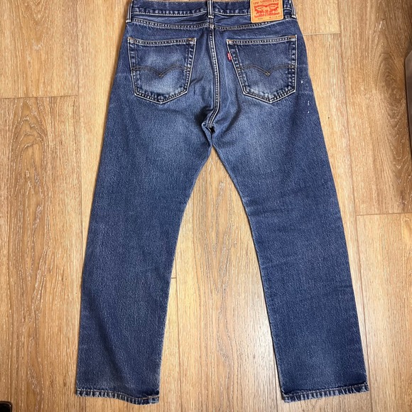 Levi's 505 Mens Jeans Dark Wash Regular Fit Waist 33 Length 30 - Picture 5 of 8